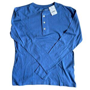 J.Crew Blue Henley - Youth L (10-11) NWT